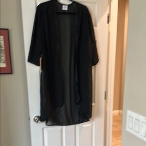 Elegant Black Sheer Women's Kimono